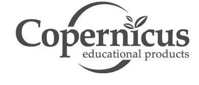 A black and white logo of copernicus educational products.