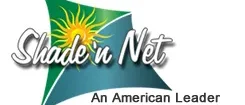 A logo for made ' n net, an american leading in sun & uv protection.