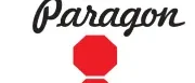 A red sign with the word paragon written underneath it.