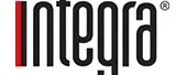 A black and white image of the integra logo.